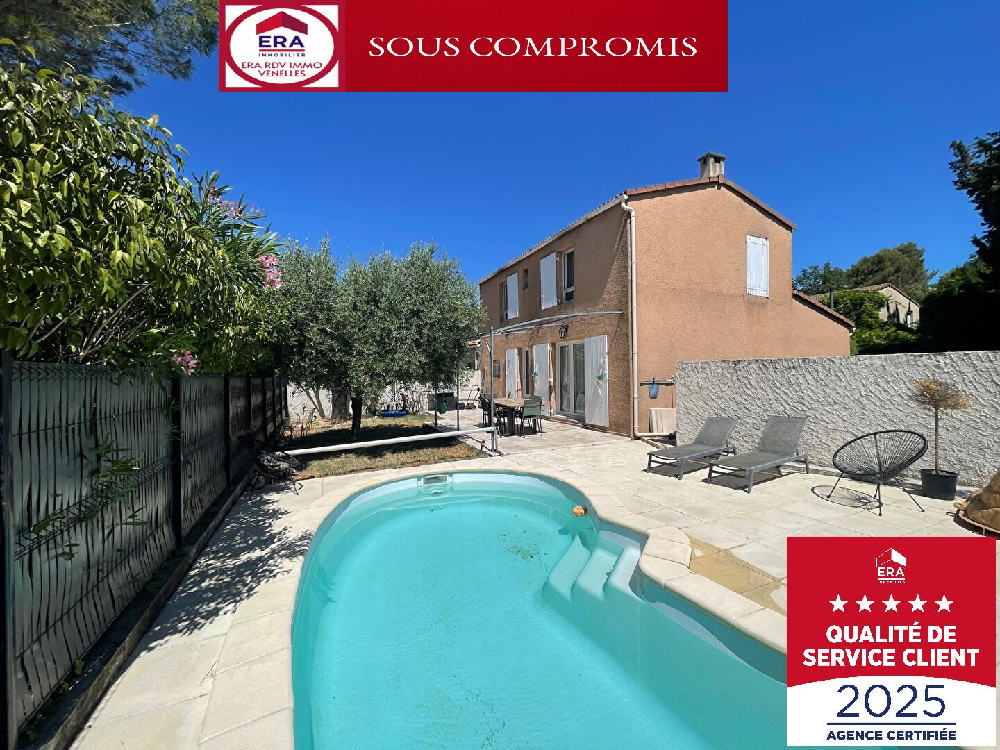 Villa T5 de 103 m² + garage attenant sur parcelle de terrain  234 m² avec aménagement piscine