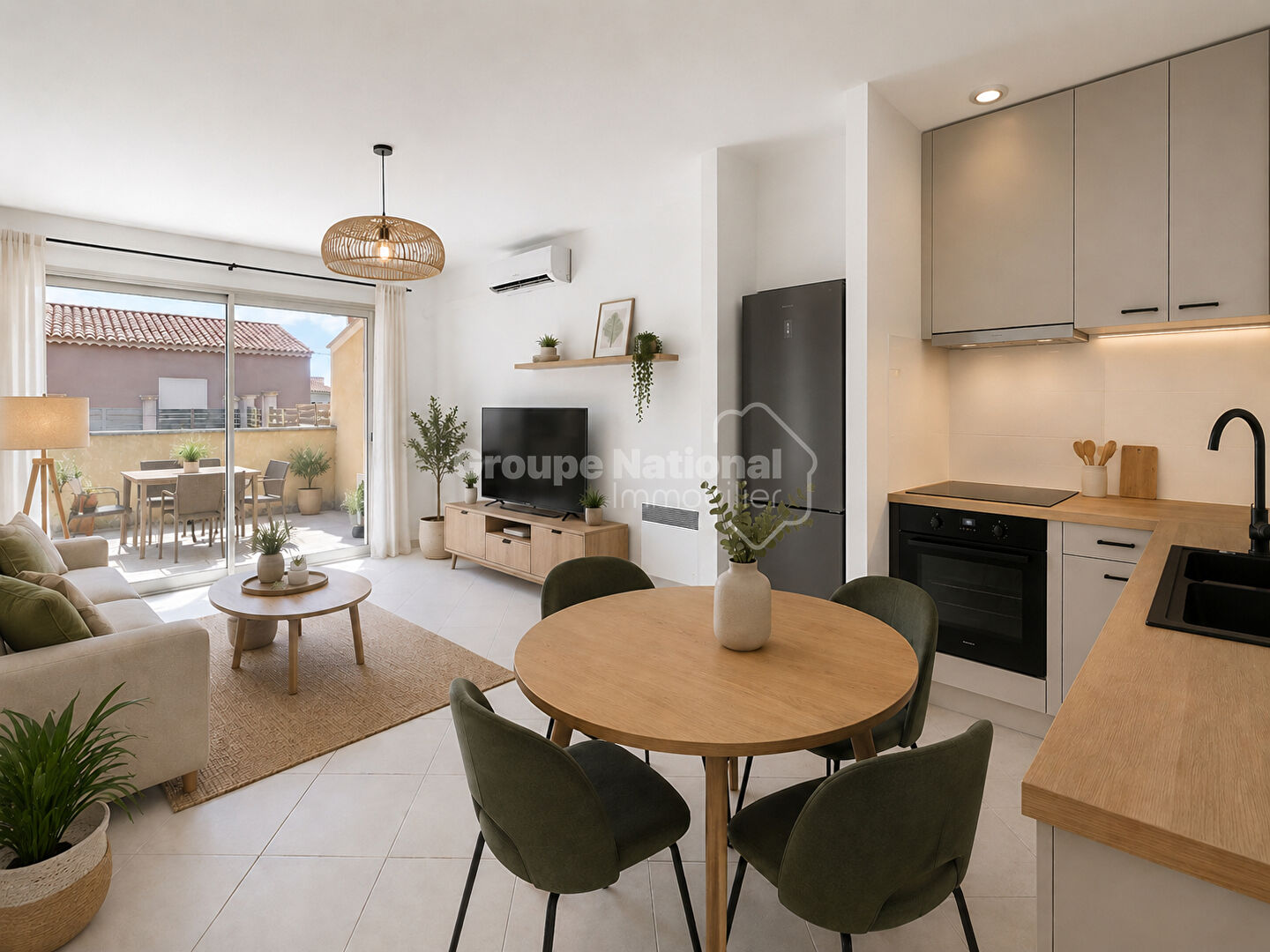 MAISON 2 CHAMBRES TERRASSE COUR ET PARKING