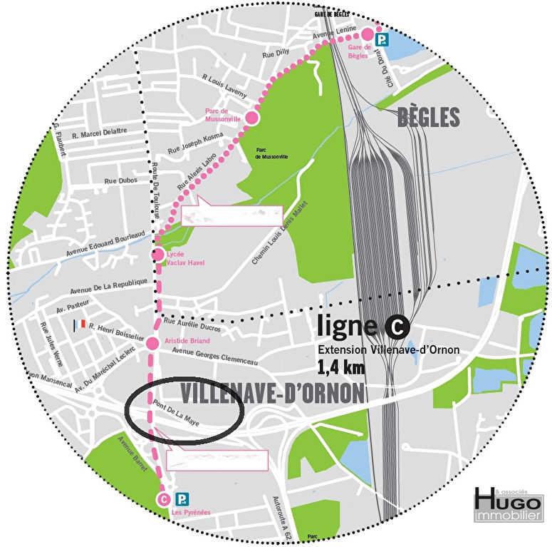 Photo DÉJÀ VENDU PAR HUGO IMMOBILIER & ASSOCIES !!!  BORDEAUX-VILLENAVE D'ORNON- TRAM C: PONT DE LA MAYE - TERRAIN COMMERCIAL 2300m² + BATIMENT A RENOVER. image 3/4