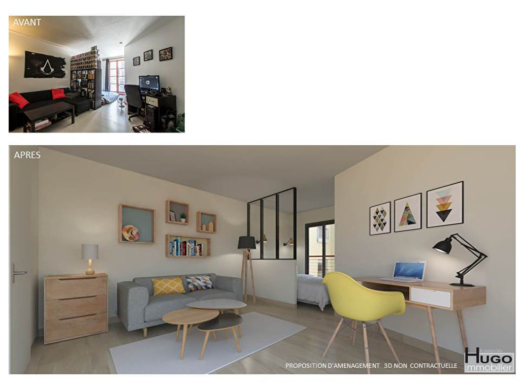 DEJA VENDU PAR HUGO IMMOBILIER & ASSOCIES !!! EXCLUSIVITE !!! BORDEAUX PLACE GAMBETTA - STUDIO 27M² VENDU LOUE.