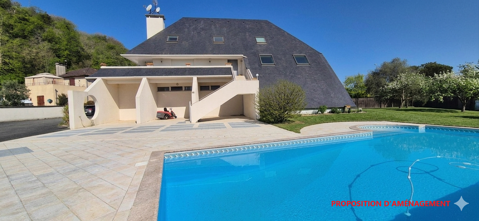 Gelos  - Maison - 187 m2 - Entrepôt - Piscine