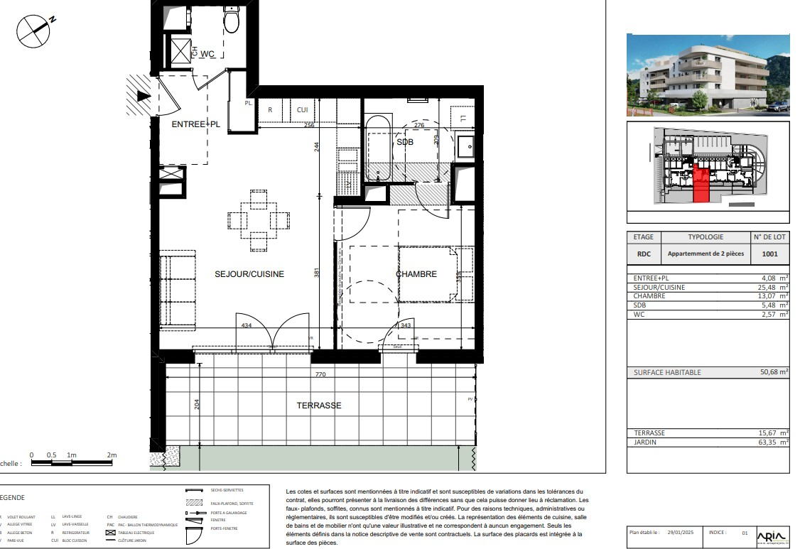 Photo Appartement T2 de 50.68 m² en rez-de-jardin - Cluses image 2/5