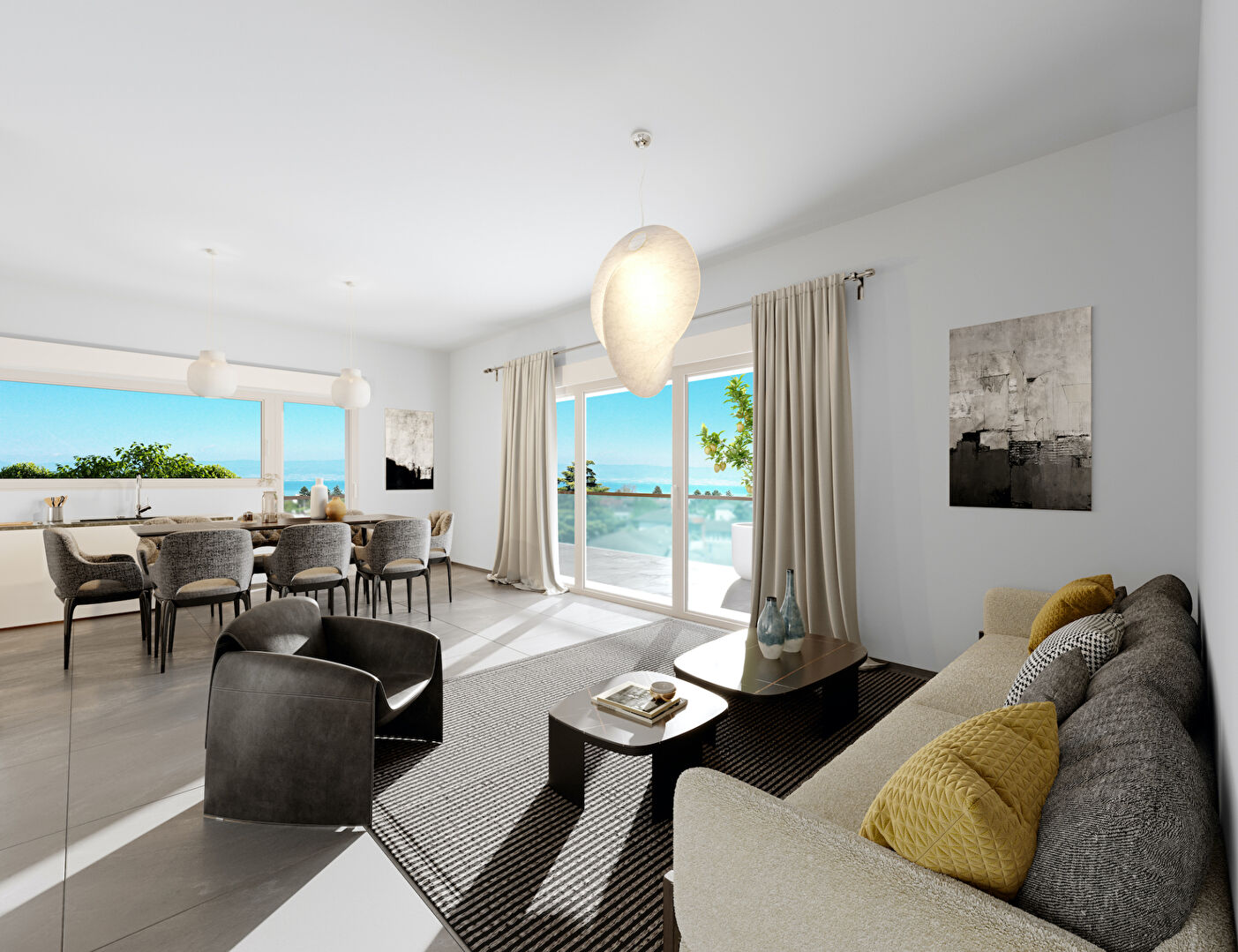 Appartement T4 de 108.61 m² au 3ème étage - Thonon-Les-Bains