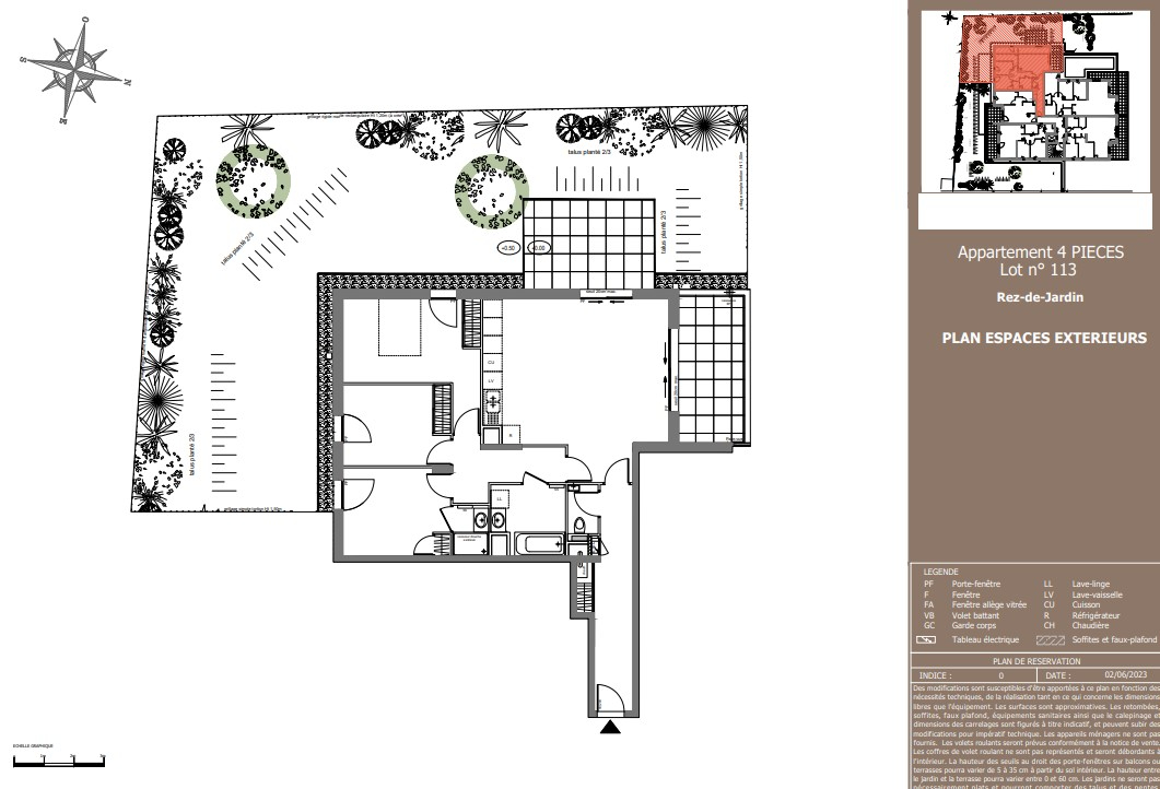 Appartement T4 de 92.46 m² en rez-de-jardin - Evian Les Bains
