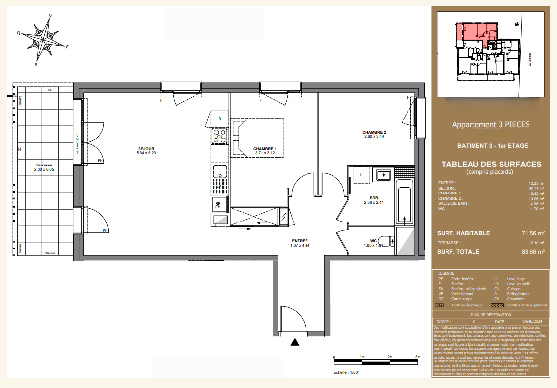 Photo Appartement Type 3 de 71.56m² - Bons en Chablais image 3/3