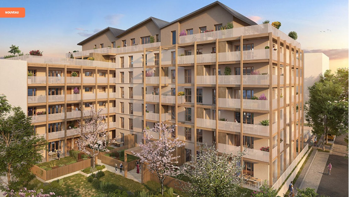 A vendre à  Saint-Julien-en-Genevois - Appartement T3  traversant de 68.41 m²