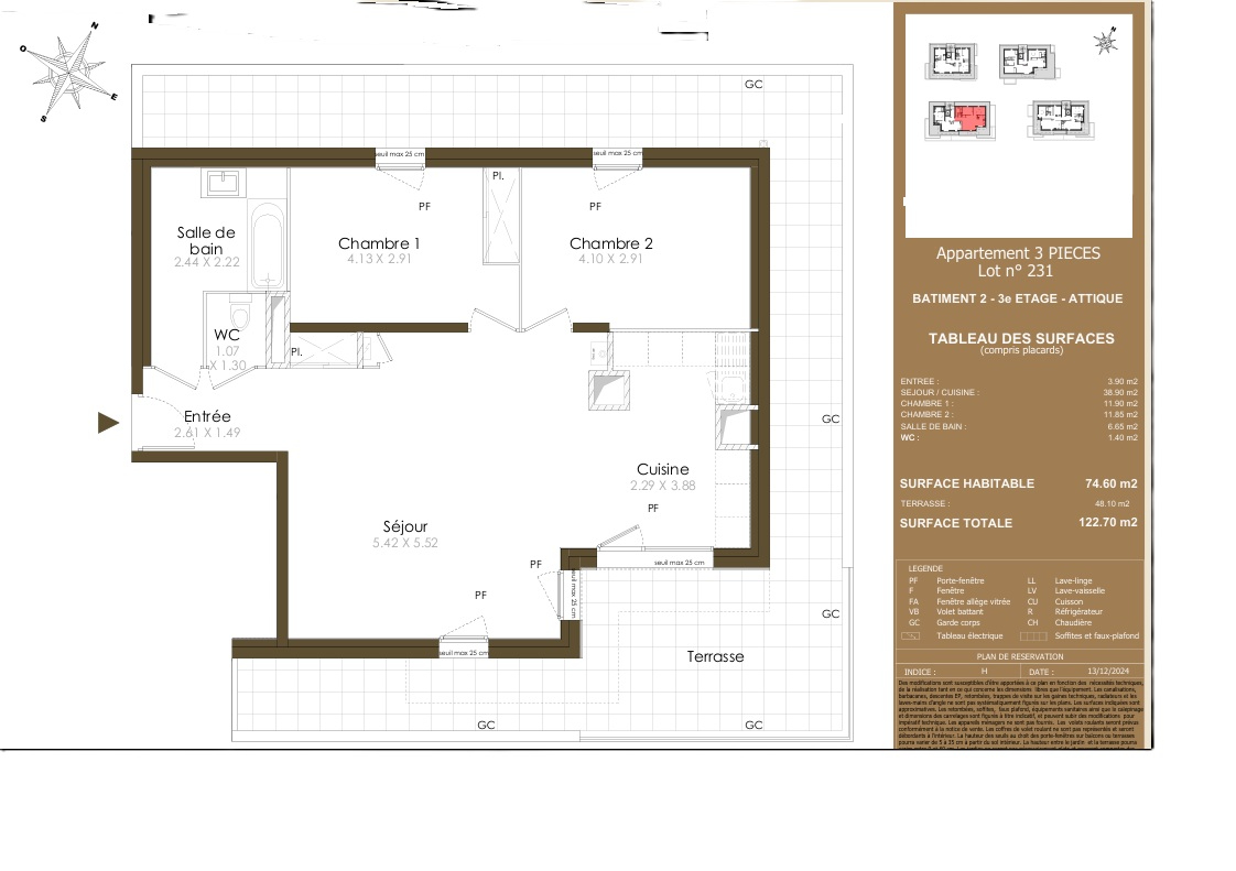 Appartement Etrembieres 74.60 m2