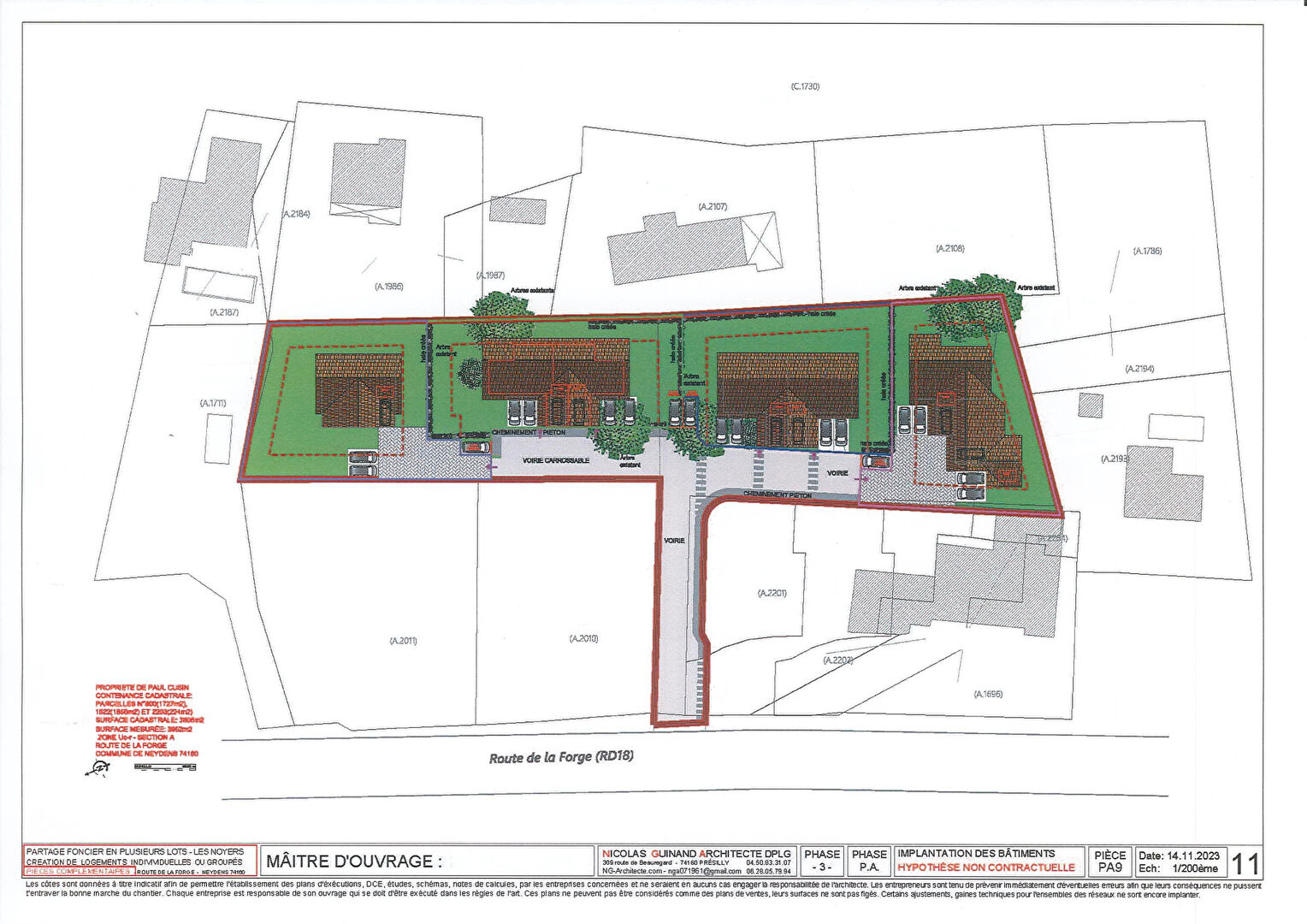 Photo A vendre à NEYDENS terrain à bâtir de 831 m² dans lotissement neuf - 450 m² surface plancher image 3/4