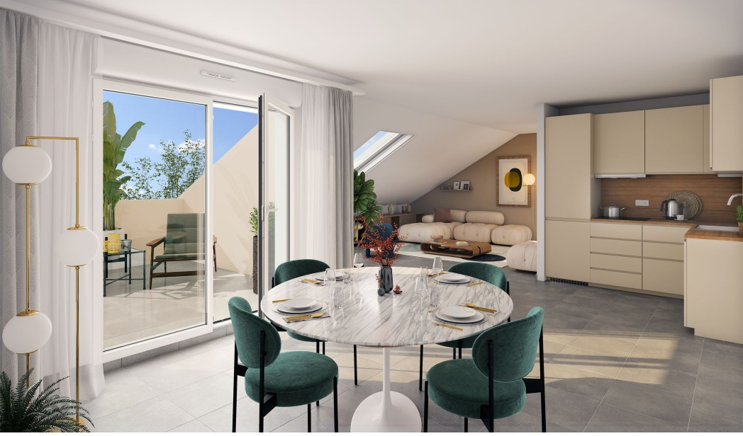 Appartement T4 dernier étage à Marnaz