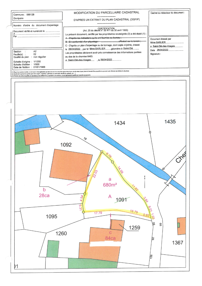 Photo Terrain à bâtir borné et non viabilisé de 680 m² image 6/6