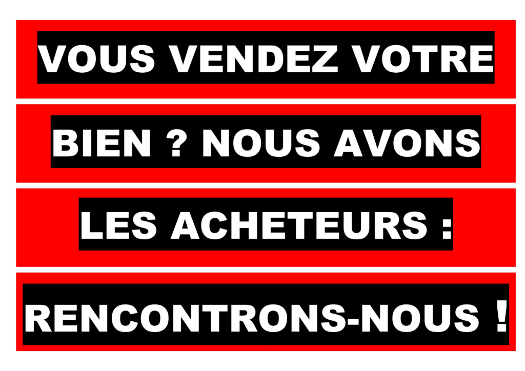 RECHERCHE DE BIENS A VENDRE: URGENT