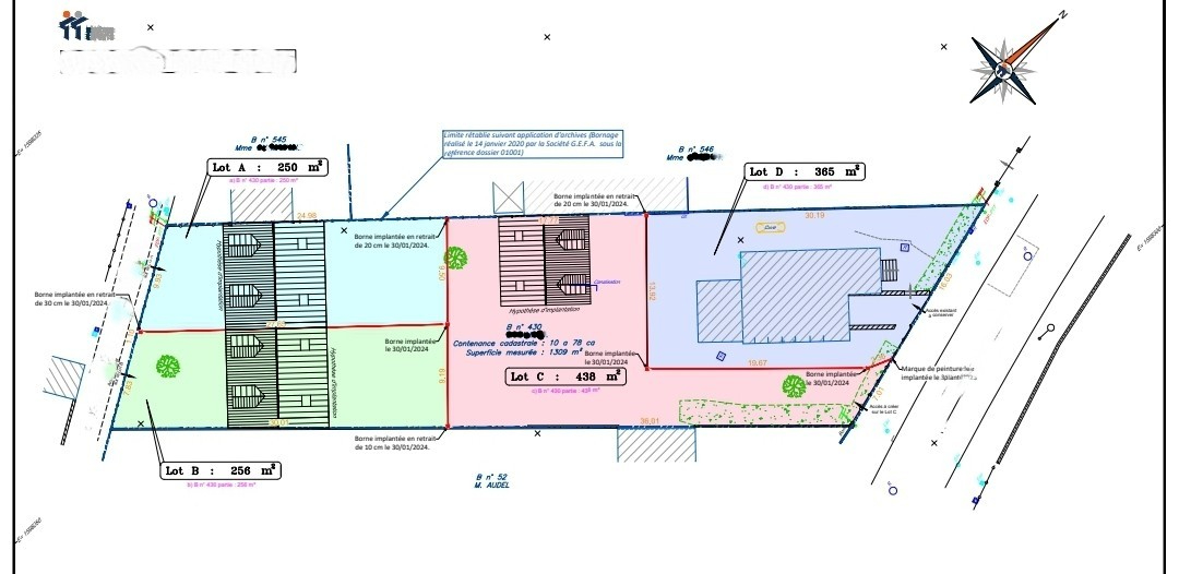 Photo Terrain Yermenonville 438 m2 image 3/3