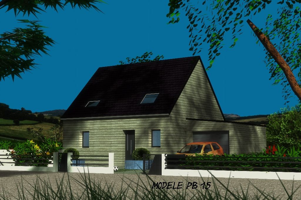 Maison bois familiale à Cleden Poher de 4 chambres