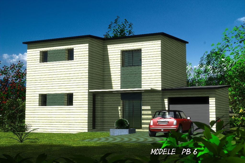 Maison bois moderne à Cleden Poher de  3 chambres