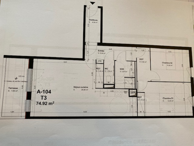 T3 - SOTTEVILLE LES ROUEN à vendre - 76300 SOTTEVILLE LES ROUEN