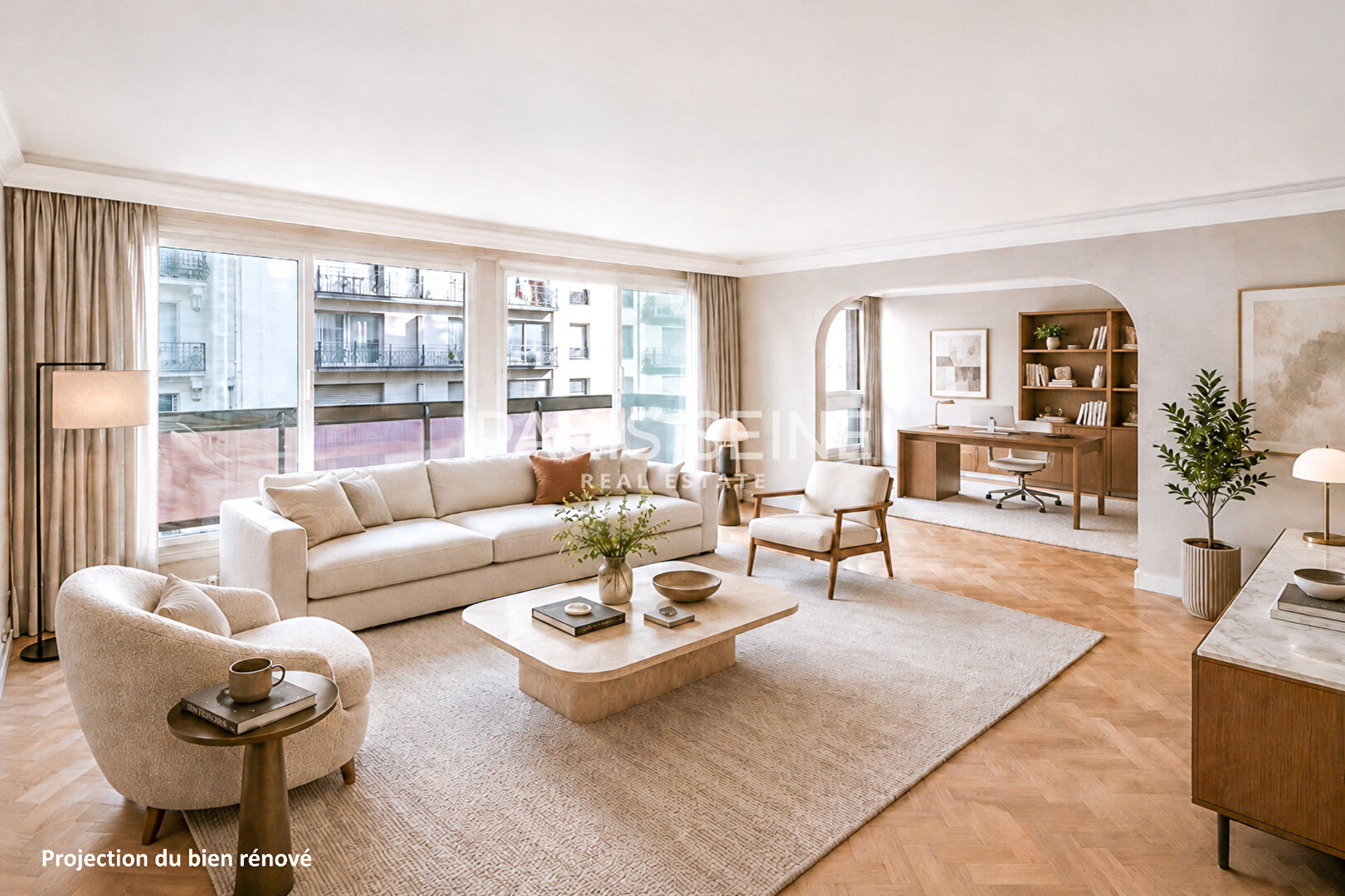 Paris 6e - 94m² - 3p. - 2ch.