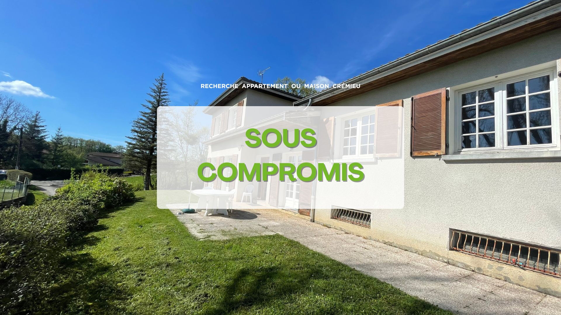 Agence immobilière de RECHERCHE APPARTEMENT OU MAISON - Crémieu