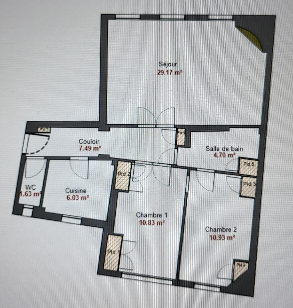 Photo 3 pièces 74M² + cave image 2/6