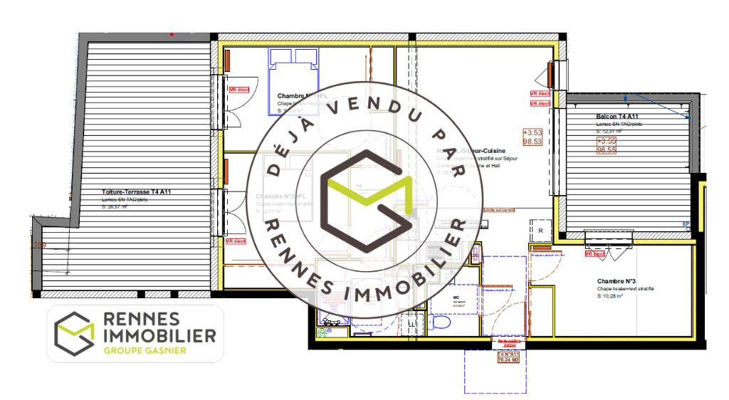 VENDU T4 en centre de Liffré !