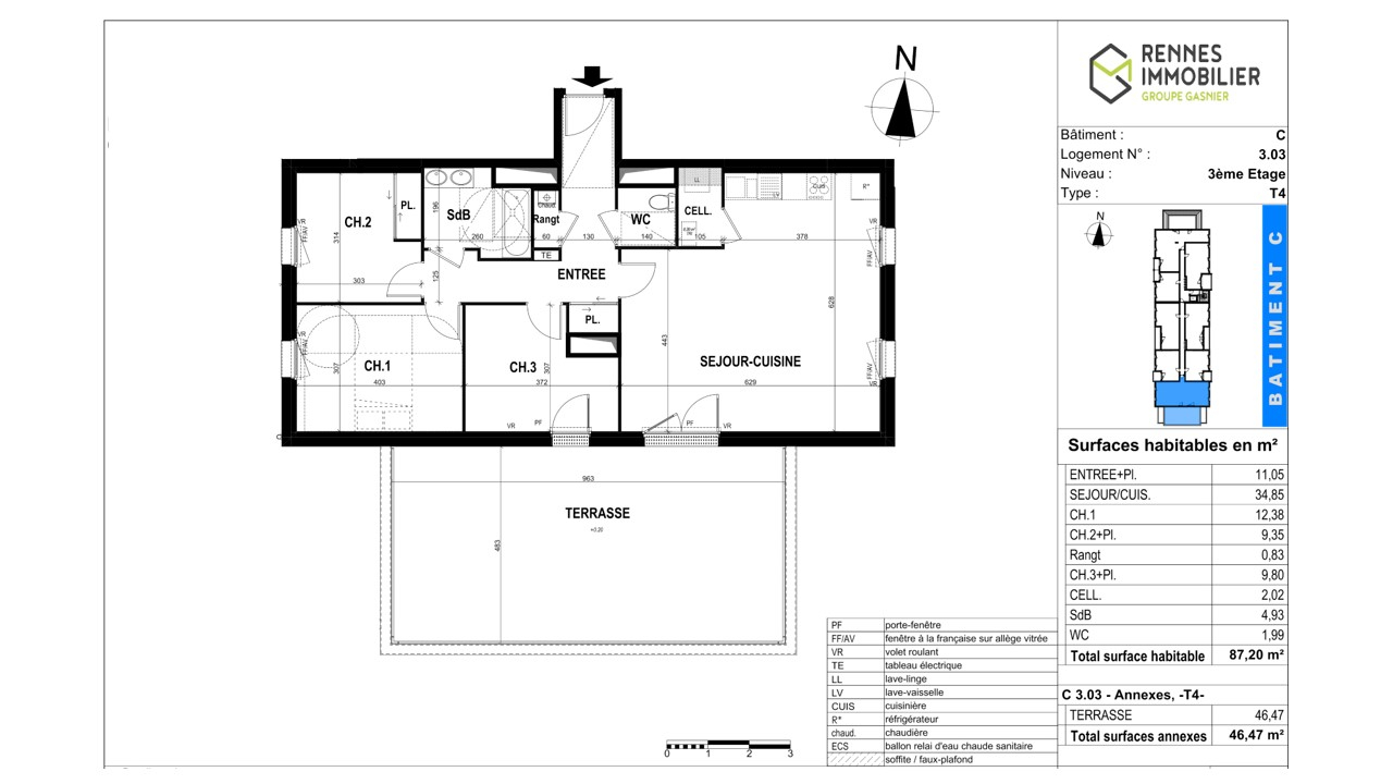 Photo Châteaugiron Superbe T4 avec grande terrasse sud image 1/3
