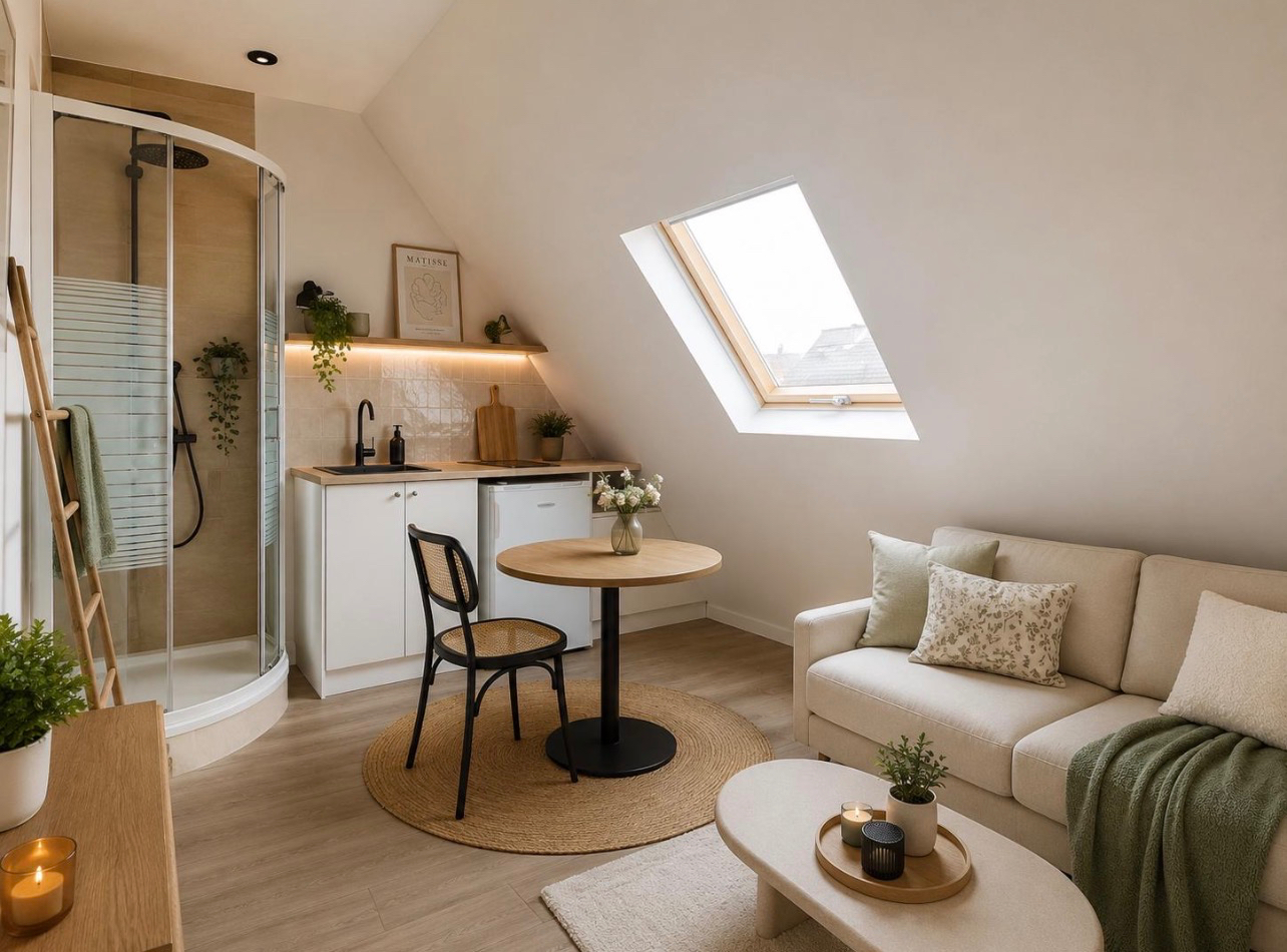 Chambre de service / Sablons ( 11,47 m2 au sol )