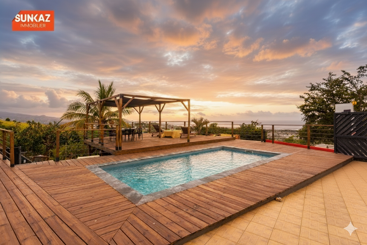 L'Etang Salé maison 7 pièces avec piscine vue imprenable