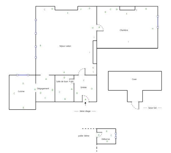 Photo Appartement Paris 2 pièce(s) 54.18 m2 image 5/6