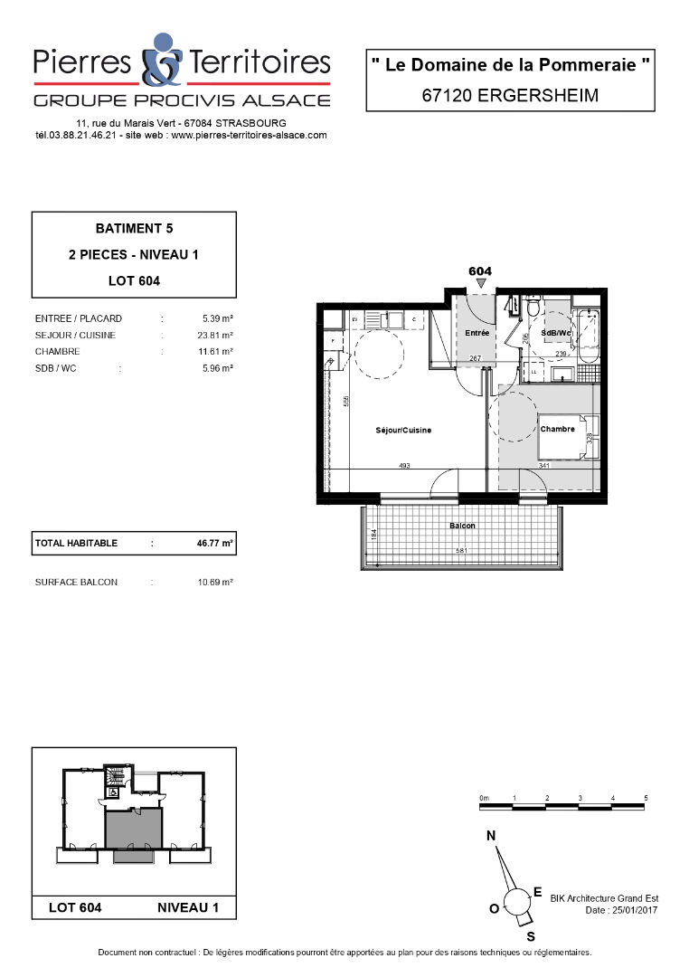 Photo ERGERSHEIM - Impasse de l'abbaye - T2 avec Balcon image 6/6