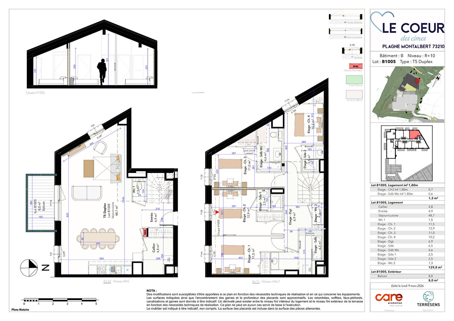 À vendre : Appartement 5 pièces Duplex avec vue montagne à La Plagne Tarentaise