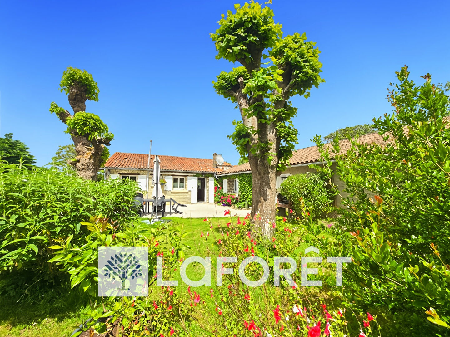 Maison de plain-pied en pierre  (114 m² ) à VIROLLET (17260)
