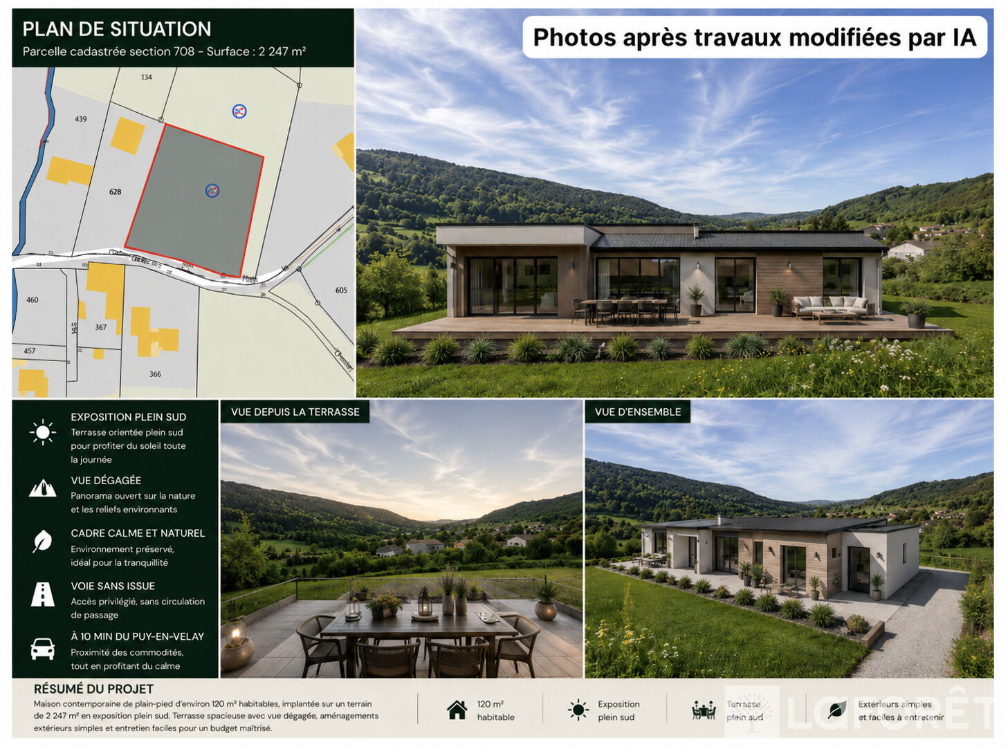 Terrain constructible à Polignac