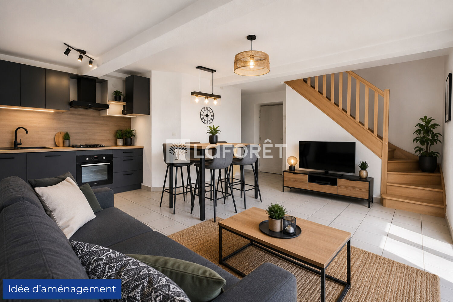 Appartement en duplex, 2 chambres et une cave